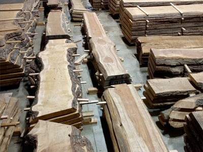 Slabs Stacked in Warehouse